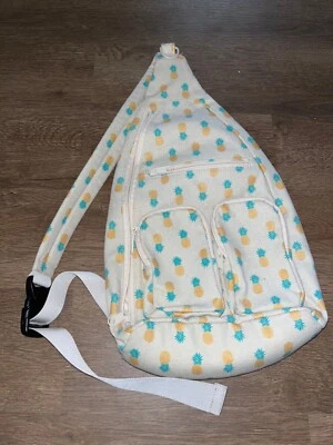 Vera Bradley Sling Crossbody Backpack Large Blue Pineapple All Over Print - Image 1 of 3