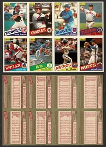 Panel de 8 tarjetas OPC sin cortar 1985, Carlton Fisk, Fred Lynn, Bob Horner... - Imagen 1 de 4