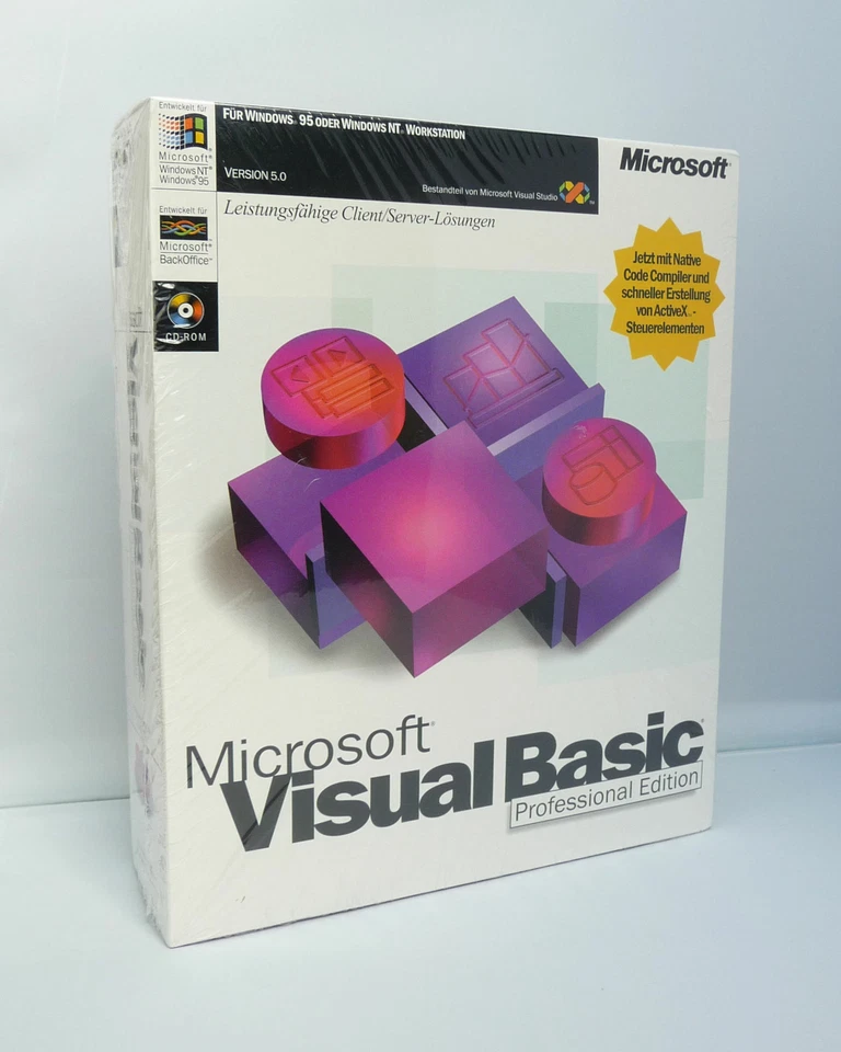 Microsoft Visual Basic 5.0 Professional Edition - Vollversion - NEU- Rarität - Bild 1 von 2