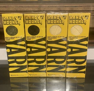 Lot of 4 BX Vintage Handy Hooker Acrylic Tough Rug Yarn Various* 1975 USA Made - Picture 1 of 4