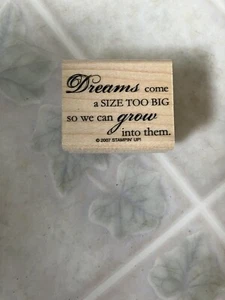 Dreams come a size too big so we can grow into them stampin up Happy Harmony - Picture 1 of 4