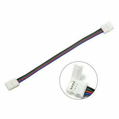 4Pin 5Pin LED Strip Connector Wire Cable Clip RGB RGBW RGBWW 3528 5050 10/12mm - Image 1 of 4