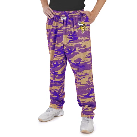 Zubaz NFL Men's Minnesota Vikings Camo Lines Pants Cover