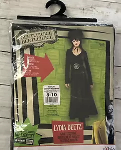 Costume Beetlejuice Lydia Deetz cosplay gotico bio esorcista med. Parrucca non inclusa - Foto 1 di 3