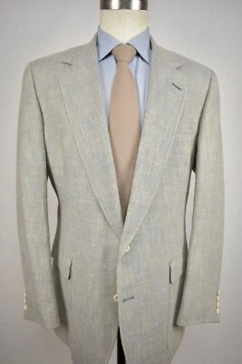 Abrigo deportivo Hart Schaffner Marx 1976-1994 azul claro/beige dos botones talla: 44L Foto 1 de 4