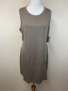 NWT Beyond Yoga XL Out Of Town Dress Super Soft Stretch Oyser Tan - Picture 1 of 4