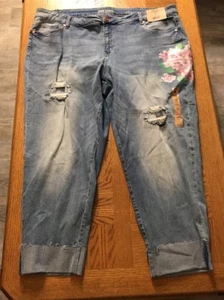 Ruff Hewn Womens Easy Slim Capris Jeans Size 24W 0003 - Picture 1 of 5
