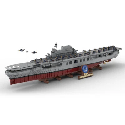 MOC: CV-6 Aircraft Carrier Second Yorktown-class Ship 9804 Pieces Gift DIY - Image 1 of 4