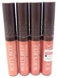 (4) Burt's Bees 100% Natural Lip Gloss 0.2 fl oz Sealed 221 - Sunny Day - Picture 1 of 3