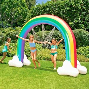 Summer Waves Rainbow Arch Sprinkler - BNIB - Inflatable Water Garden Hose Toy