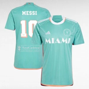 INTER MIAMI 24/25 - FOOTBALL SOCCER - AQUA REPLICA - XL (USA-LARGE) SLIM FIT - Picture 1 of 9