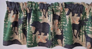 Rustic Valance Curtain, Woodland Valance Curtain, Cabin Curtain - Picture 1 of 12