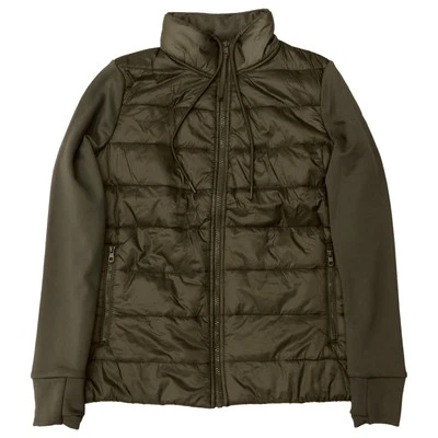 Avia Womens Green Quilted Athletic Jacket Lightweight Zip Front Coat - Image 1 of 3