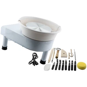 Edelstahl Elektrische Töpferscheibe Kunst Handwerk Zum Selbermachen Formwerkzeug Keramik Set - Bild 1 von 12