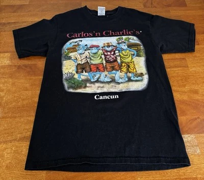 Camisa Carlos N' Charlies Vintage Cancún Hombre Mediana Monos Gráfico Camiseta Foto 1 de 4
