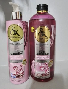 SK DUCHESS GLOW EXTRA WHITENING SHOWER GEL 1000ML & BODY LOTION - Picture 1 of 2