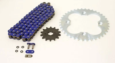 Honda FourTrax 250R TRX250R 1991 1992 cadena junta tórica azul y piñón plateado 12/39 Foto 1 de 4