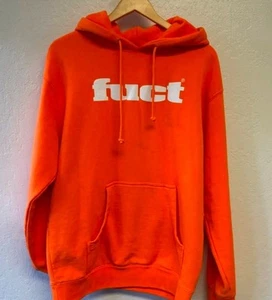 FUCT OG Logo Orange Hoodie Size M NEW IN BAG - Picture 1 of 2