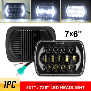 120W 7x6" 5x7" inch Halo LED Headlight Hi/Lo DRL H4 For Toyota 4Runner 1984-1991 - Picture 1 of 12