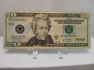 2004 $20 Jackson EK 00256911* Star Note U.S Currency Federal Note Dallas 384k - Picture 1 of 4