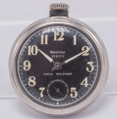 1950s Westclox Scotty Luminous "Dollar" Pocket Watch - Runs - Image 1 of 4
