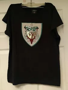 Harry Potter Durmstrang Crest Hot Topic 2X Camiseta Negra/Nueva con Etiquetas/Algodón - Imagen 1 de 3