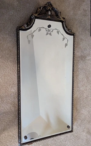 Vintage Maestro Nurre Wood Gesso Gold Gilt Rococo Regency Baroque Wall Mirror Cover