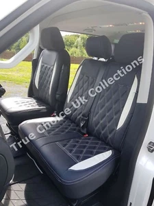 VW Transporter T6 (2016-2023) Front Single & Double (1+2) Leatherette Seat Cover - Picture 1 of 1