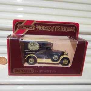 Lesney Matchbox 1982 Yesteryear Y5D WRIGHT's SOAP 1927 Talbot Van GOLD WHEELS MB - Picture 1 of 5