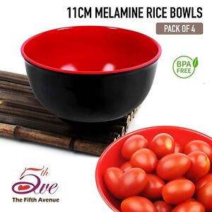 4x Melamine Small Rice Bowls Kitchen Restaurant Canteen Home Soup Dessert Bowl