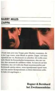 Frank Zappa Barry Miles FRANK ZAPPA Book - Picture 1 of 1