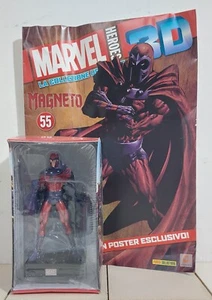 93156 Action Figure - Marvel Heroes 3D n. 55 - Magneto + Rivista - Foto 1 di 1