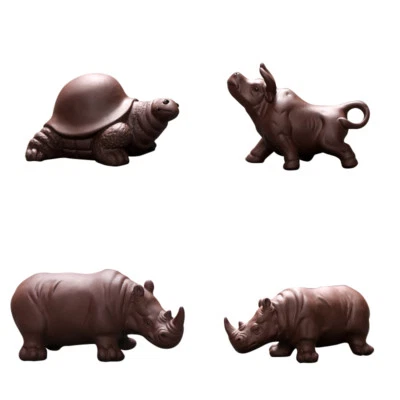 Creativo Tea Pet Yixing Zisha Ornamento de Arcilla Púrpura Juego de Té Buey Decoración de Mesa Foto 1 de 4