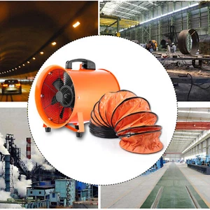 Ventilador industrial ventilador axial ventilador ventilador de construcción 3900 m³/h con manguera de 10 M - Imagen 1 de 11