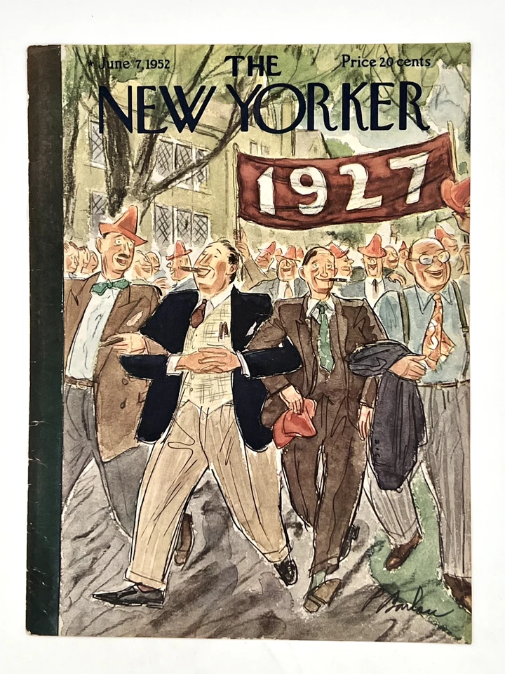 Original June 7, 1952 New Yorker Cover: College reunion - class of 1927 Foto 1 de 1