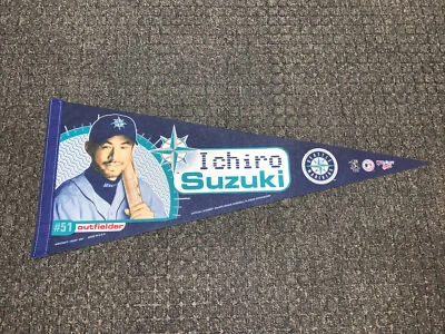 Ichiro Suzuki Seattle Mariners Wincraft Pennant Flag Japan HOF #51 - Image 1 of 3