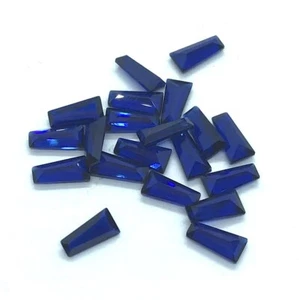 Tapper Baguette Fine Cut Synthetic Sapphire AAA Loose Gemstone Making Jewelry - Picture 1 of 24