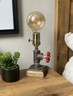 Industrial Steam Punk Lamp Reading Table Lamp with Switch Water Pipe Desk Light