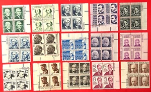 US Sc# 1278-95+1393d.1397-1400 24 plate Blocks Prominent Americans MNNHOGVF (BOO - Picture 1 of 5
