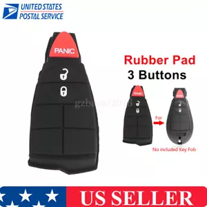3 Buttons Key Fob Rubber Pad for RAM 1500, 2500, 3500 2010 2011 2012 IYZ-C01C - Foto 1 di 7