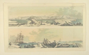 Segelschiffe im EISMEER Orig Kupferstich um1900 nach Fumagalli Klima ROMANTIK  - Bild 1 von 6