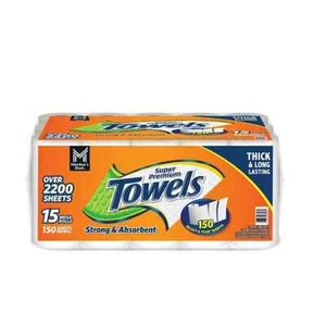 Toalla de papel de 2 capas Member's Mark Select & Tear 15 rollos, 150 hojas/rollo - Imagen 1 de 8