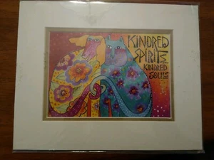 RARE Vintage Laurel Burch 8x10 Double Matted Print - Picture 1 of 1