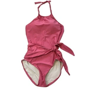 Hermoza Genevieve One Piece Swim Bathing Suit Size 10 NWT $138 Halter Pink - Picture 1 of 8