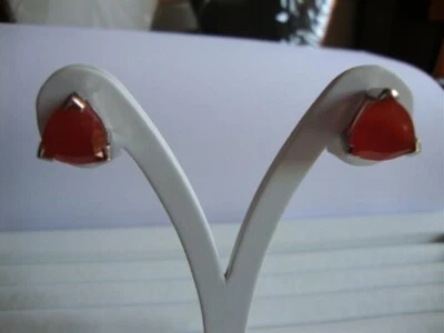 Orecchini in Argento con Corniola Rossa. - Immagine 1 di 2