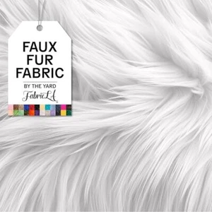 FabricLA Shaggy Faux  Fur Fluffy Fabric by the yard | Artificial Art & Craft - Picture 1 of 46