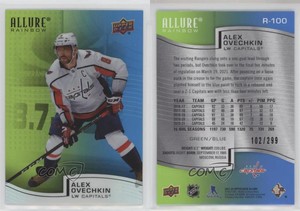 2021-22 Upper Deck Allure Rainbow Green Blue /299 Alex Ovechkin #R-100