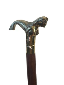Vintage Meer Messing Meerjungfrau Design viktorianisch Massivholz Gehstock Geschenkartikel - Bild 1 von 5