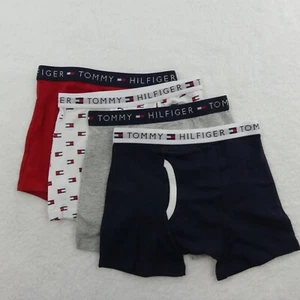 Tommy Hilfiger Underwear Boys Small 6/7 Boxer Briefs Cotton Stretch 4 Pack - Picture 1 of 9
