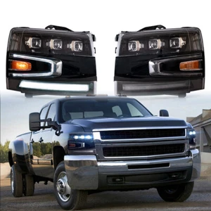 LED Projector Headlights For 2007-2013 Chevrolet Silverado 1500 2500HD 3500HD - Picture 1 of 18
